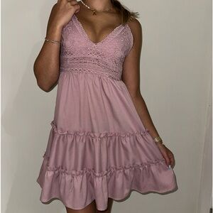 Cute Lace top Pink Dress 💕